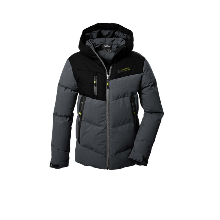 Killtec Winterjacke Kow 376 in Daunenoptik (wind- und wasserdicht, atmungsaktiv, PFC-frei) anthrazitgrau Kinder